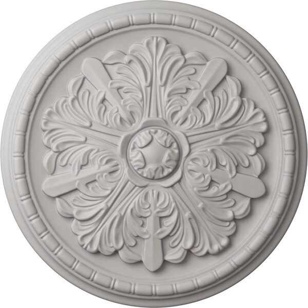 Ekena Millwork Washington Ceiling Medallion (Fits Canopies up to 2 7/8"), 17 1/8"OD x 1 1/2"P, Ultra Pure White CM17WAUWF - main